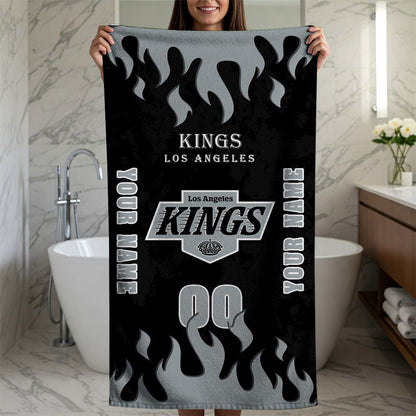 LIMITED EDITION - NEW CUSTOMIZED NHL16 LAK LOS ANGELES KINGS BATH & BEACH TOWEL