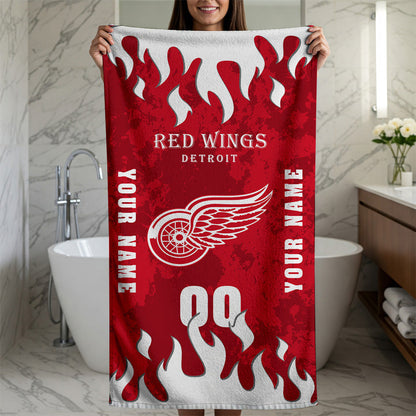LIMITED EDITION - NEW CUSTOMIZED NHL22 DRW DETROIT RED WINGS BATH & BEACH TOWEL