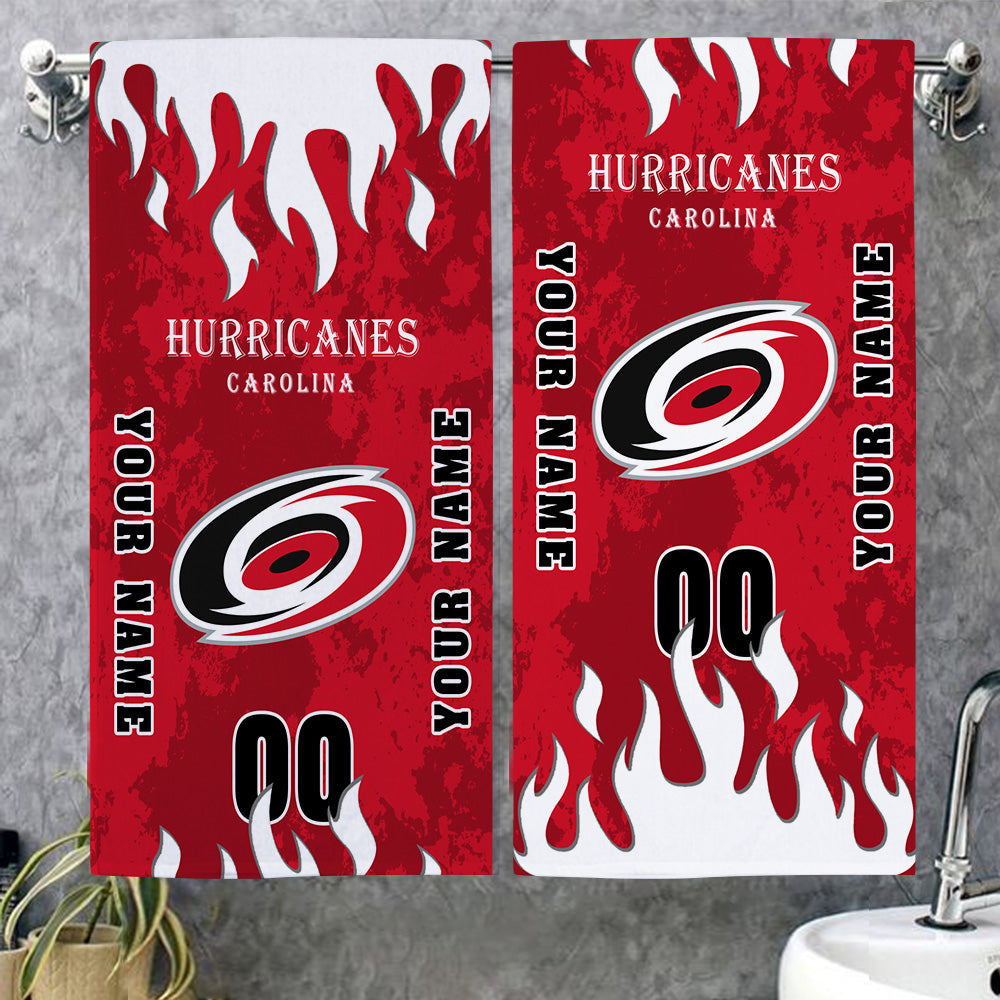 LIMITED EDITION - NEW CUSTOMIZED NHL07 CLH CAROLINA HURRICANES BATH & BEACH TOWEL
