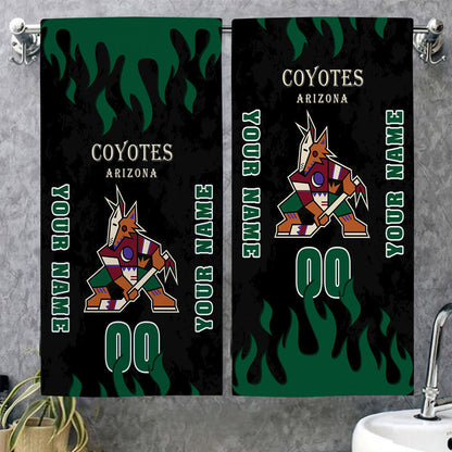 LIMITED EDITION - NEW CUSTOMIZED NHL30 AZC ARIZONA COYOTES BATH & BEACH TOWEL