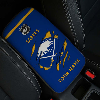 LIMITED EDITION - NEW CUSTOMIZED NHL28 BFS BUFFALO SABRES CAR ARMREST PAD COVER