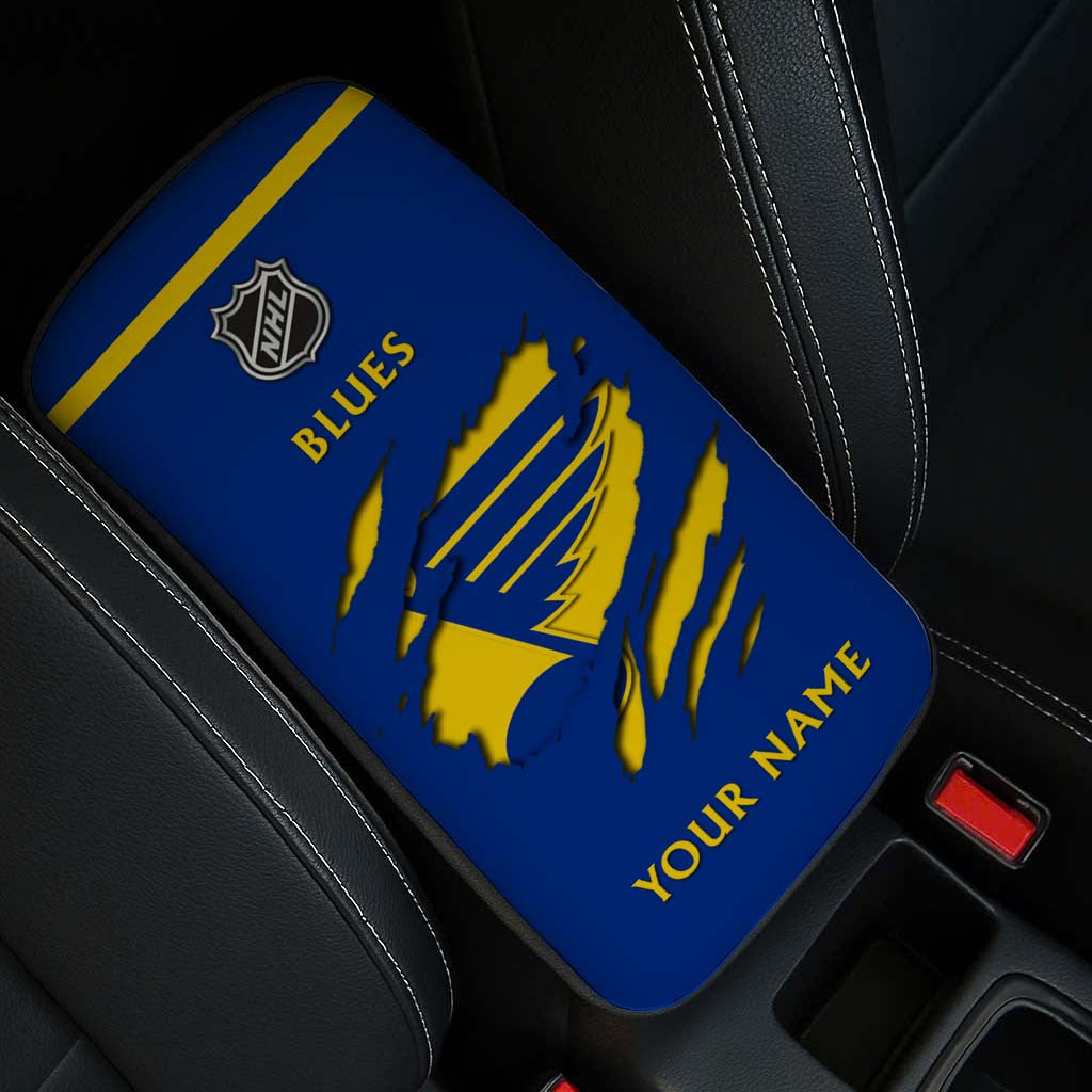 LIMITED EDITION - NEW CUSTOMIZED NHL14 SLB ST. LOUIS BLUES CAR ARMREST PAD COVER