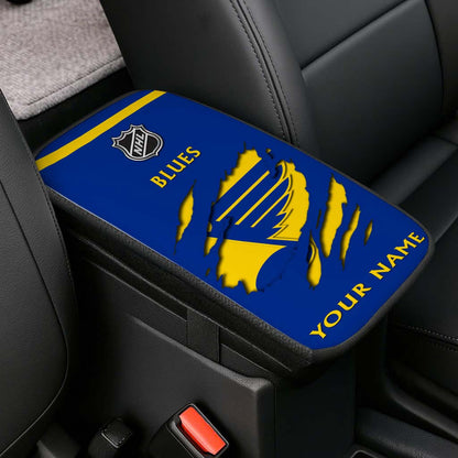 LIMITED EDITION - NEW CUSTOMIZED NHL14 SLB ST. LOUIS BLUES CAR ARMREST PAD COVER