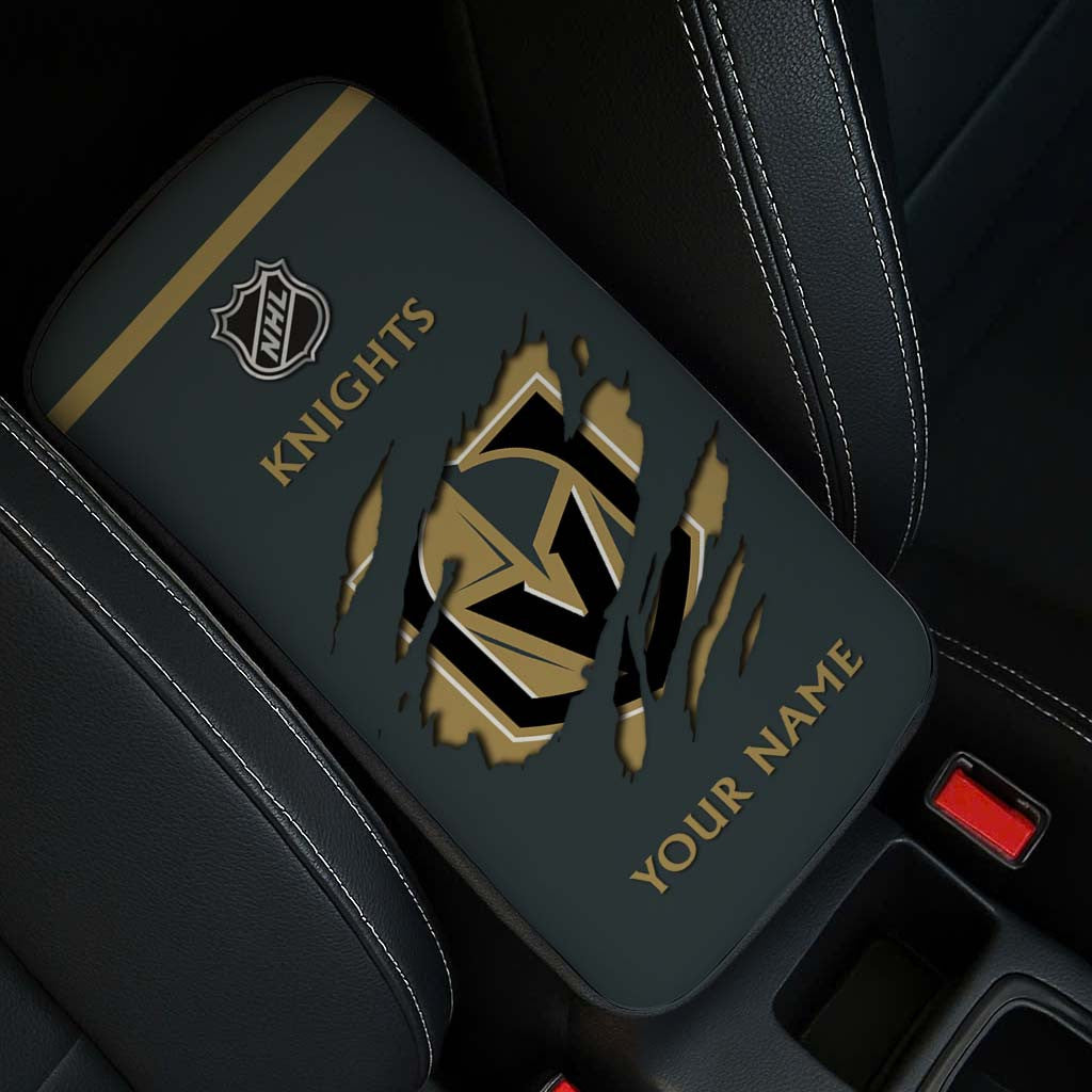LIMITED EDITION - NEW CUSTOMIZED NHL04 VGK VEGAS GOLDEN KNIGHTS CAR ARMREST PAD COVER