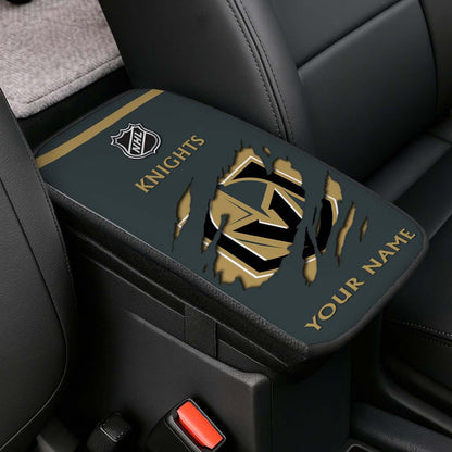 LIMITED EDITION - NEW CUSTOMIZED NHL04 VGK VEGAS GOLDEN KNIGHTS CAR ARMREST PAD COVER