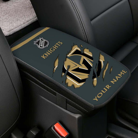 LIMITED EDITION - NEW CUSTOMIZED NHL04 VGK VEGAS GOLDEN KNIGHTS CAR ARMREST PAD COVER