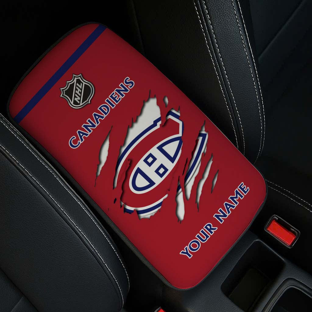 LIMITED EDITION - NEW CUSTOMIZED NHL11 MCD MONTREAL CANADIENS CAR ARMREST PAD COVER