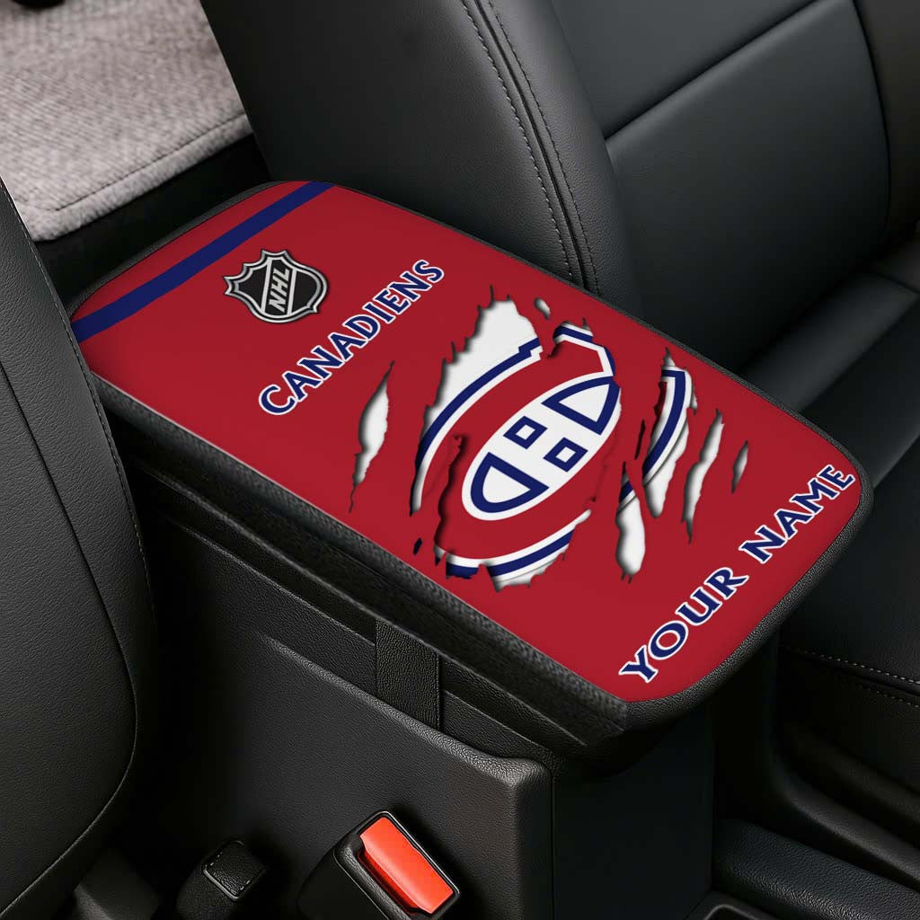 LIMITED EDITION - NEW CUSTOMIZED NHL11 MCD MONTREAL CANADIENS CAR ARMREST PAD COVER