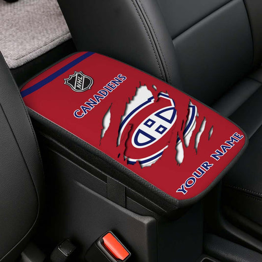 LIMITED EDITION - NEW CUSTOMIZED NHL11 MCD MONTREAL CANADIENS CAR ARMREST PAD COVER
