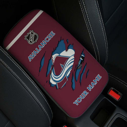 LIMITED EDITION - NEW CUSTOMIZED NHL05 CAL COLORADO AVALANCHE CAR ARMREST PAD COVER