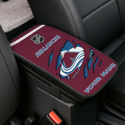 LIMITED EDITION - NEW CUSTOMIZED NHL05 CAL COLORADO AVALANCHE CAR ARMREST PAD COVER