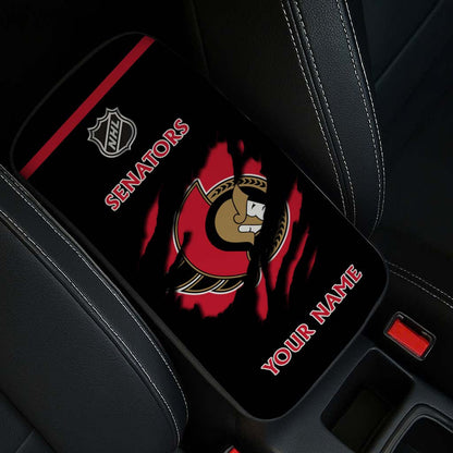 LIMITED EDITION - NEW CUSTOMIZED NHL29 OSN OTTAWA SENATORS CAR ARMREST PAD COVER