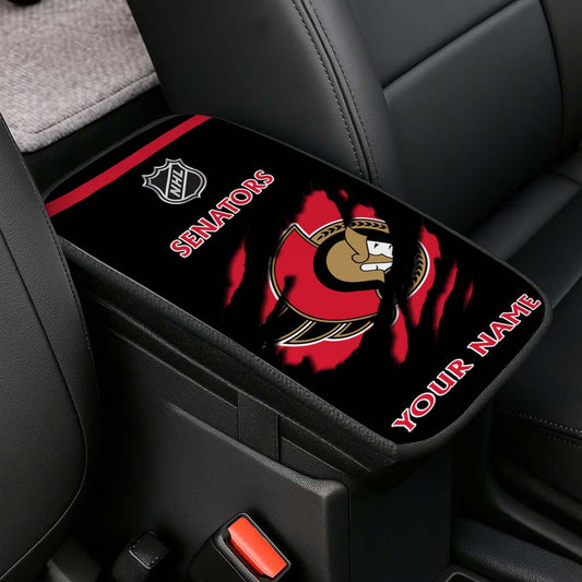 LIMITED EDITION - NEW CUSTOMIZED NHL29 OSN OTTAWA SENATORS CAR ARMREST PAD COVER