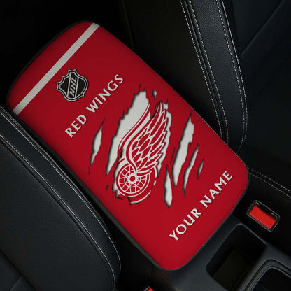 LIMITED EDITION - NEW CUSTOMIZED NHL22 DRW DETROIT RED WINGS CAR ARMREST PAD COVER