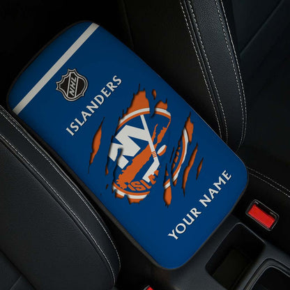 LIMITED EDITION - NEW CUSTOMIZED NHL25 NYI NEW YORK ISLANDERS CAR ARMREST PAD COVER