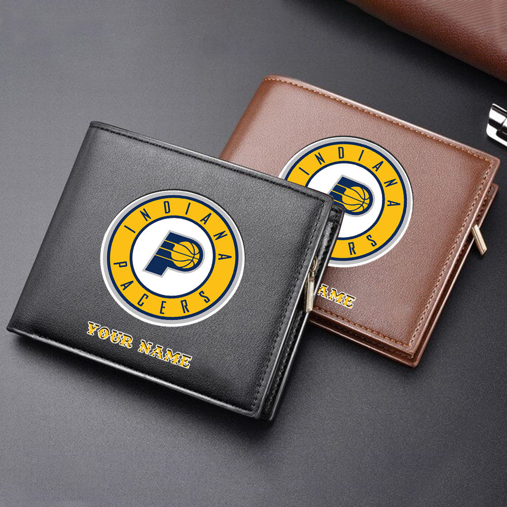 New NBA Customized Black & Brown Leather Wallet