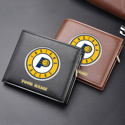 New NBA Customized Black & Brown Leather Wallet