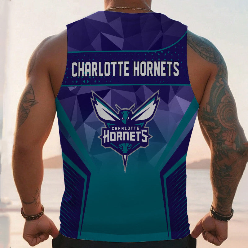 LIMITED EDITION - NEW CUSTOMIZED NBA27 CH CHARLOTTE HORNETS UNISEX TANK TOP