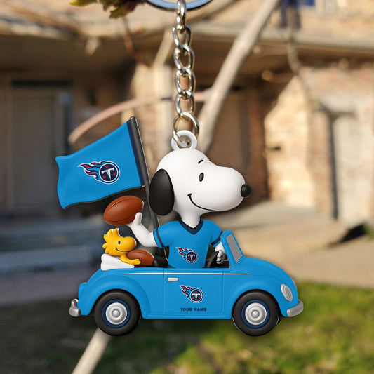 LIMITED EDITION - NEW CUSTOMIZED NFL31 TST TENNESSEE TITANS SPECIAL CAR SNOOPDOG KEYCHAIN