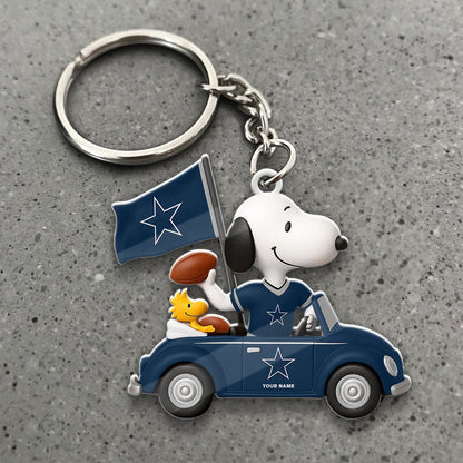 LIMITED EDITION - NEW CUSTOMIZED NFL21 DCB DALLAS COWBOYS SPECIAL CAR SNOOPDOG KEYCHAIN