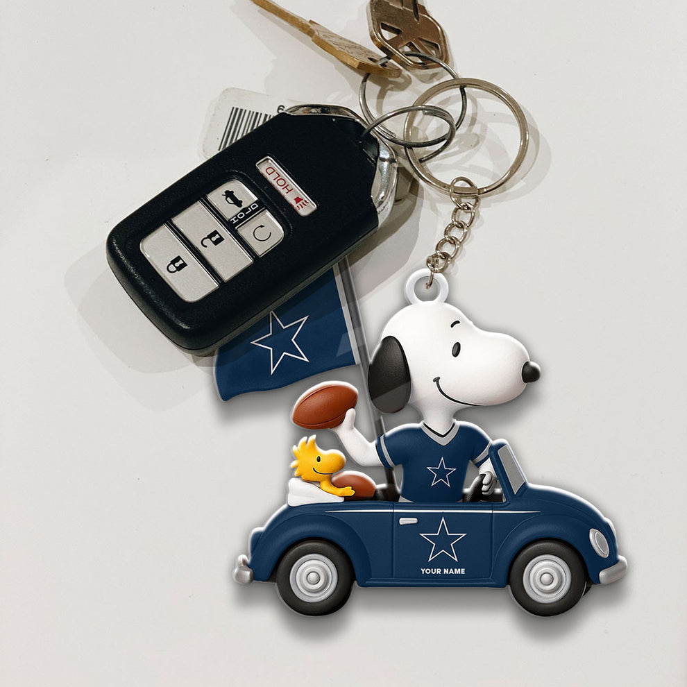 LIMITED EDITION - NEW CUSTOMIZED NFL21 DCB DALLAS COWBOYS SPECIAL CAR SNOOPDOG KEYCHAIN