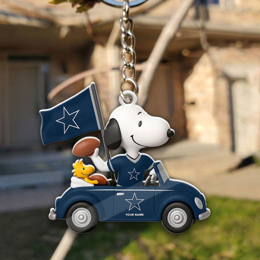 LIMITED EDITION - NEW CUSTOMIZED NFL21 DCB DALLAS COWBOYS SPECIAL CAR SNOOPDOG KEYCHAIN