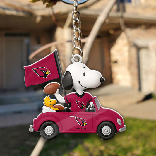 LIMITED EDITION - NEW CUSTOMIZED NFL20 ARC ARIZONA CARDINALS SPECIAL CAR SNOOPDOG KEYCHAIN