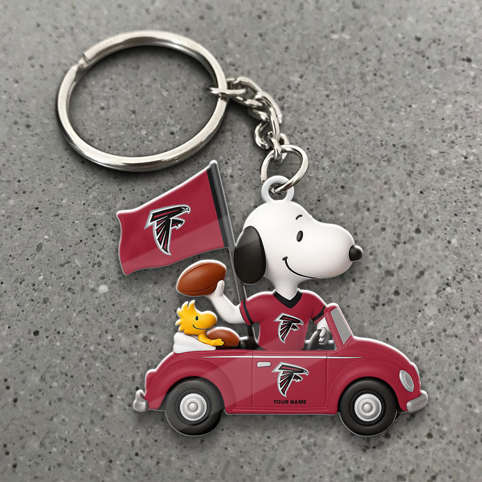 LIMITED EDITION - NEW CUSTOMIZED NFL18 ATF ATLANTA FALCONS SPECIAL CAR SNOOPDOG KEYCHAIN