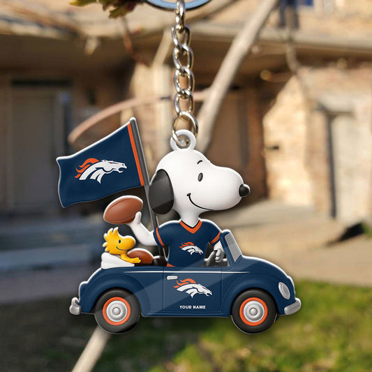 LIMITED EDITION - NEW CUSTOMIZED NFL13 DVB DENVER BRONCOS SPECIAL CAR SNOOPDOG KEYCHAIN