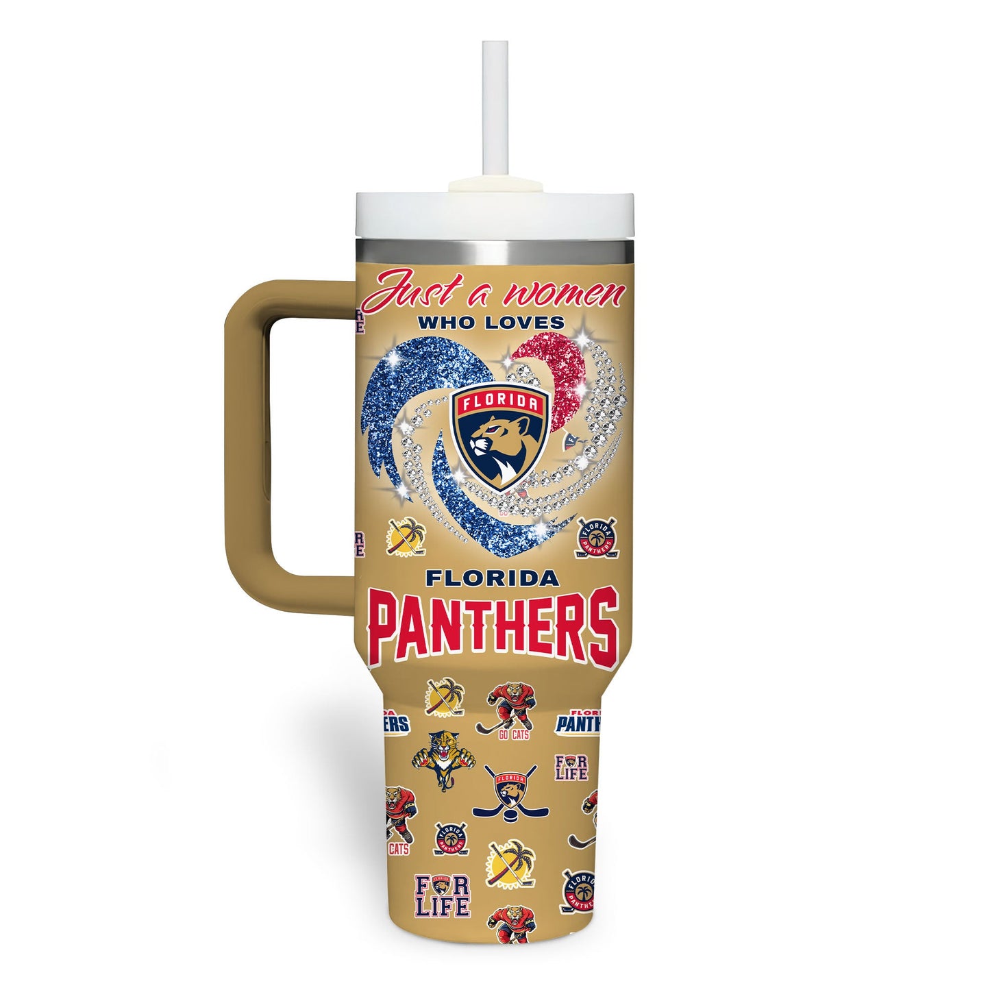 Florida Panthers 40OZ Stainless Steel Tumbler With Handle