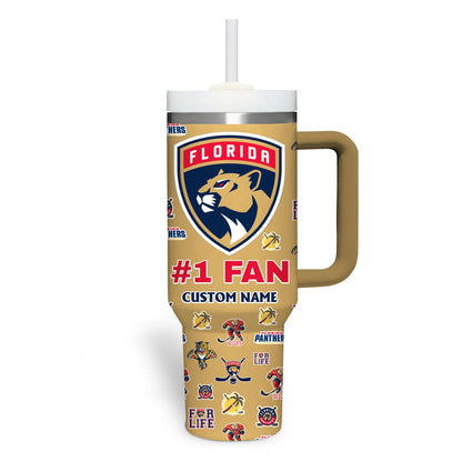 Florida Panthers 40OZ Stainless Steel Tumbler With Handle