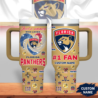 Florida Panthers 40OZ Stainless Steel Tumbler With Handle