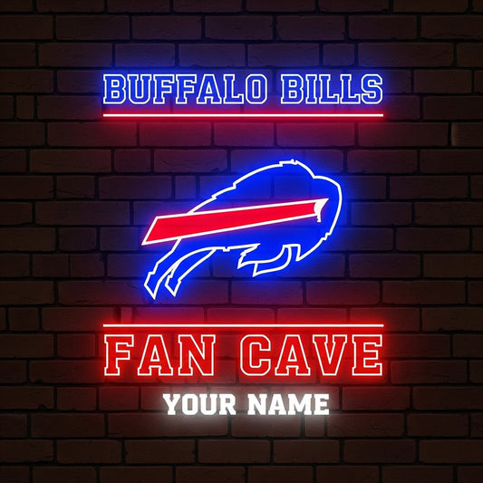LIMITED EDITION - NEW CUSTOMIZED NFL03 BFB BUFFALO BILLS LED LIGHT WALL DECOR