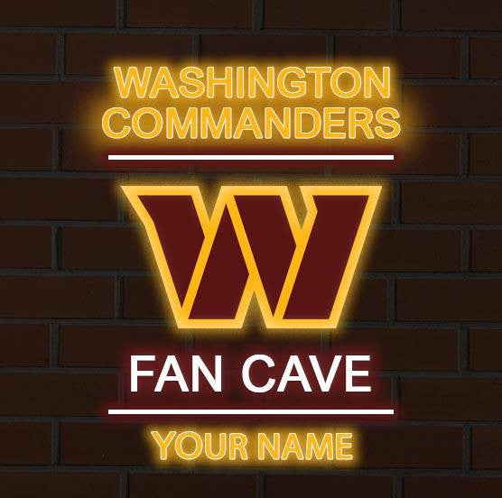 LIMITED EDITION - NEW CUSTOMIZED NFL12 WTC WASHINGTON COMMANDERS LED LIGHT WALL DECOR