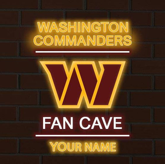LIMITED EDITION - NEW CUSTOMIZED NFL12 WTC WASHINGTON COMMANDERS LED LIGHT WALL DECOR