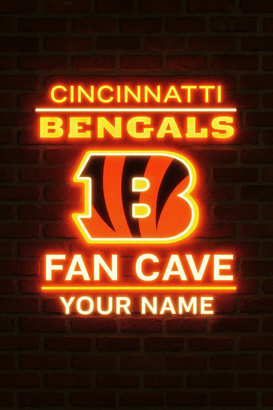LIMITED EDITION - NEW CUSTOMIZED NFL16 CCB CINCINNATI BENGALS LED LIGHT WALL DECOR