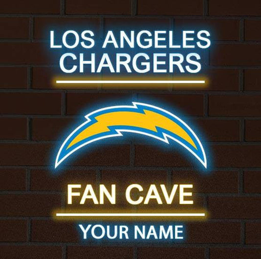LIMITED EDITION - NEW CUSTOMIZED NFL09 LAC LOS ANGELES CHARGERS LED LIGHT WALL DECOR