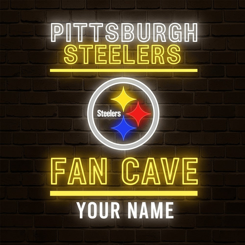 LIMITED EDITION - NEW CUSTOMIZED NFL14 PSB PITTSBURGH STEELERS LED LIGHT WALL DECOR