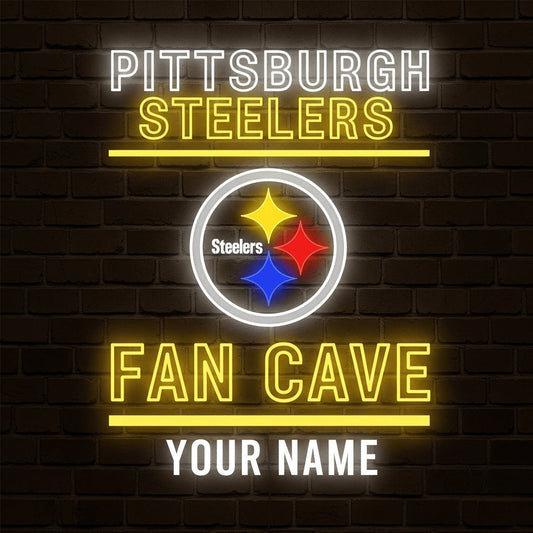LIMITED EDITION - NEW CUSTOMIZED NFL14 PSB PITTSBURGH STEELERS LED LIGHT WALL DECOR