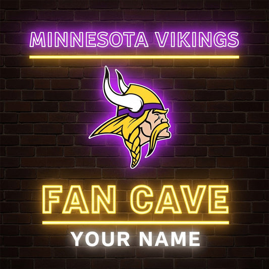 LIMITED EDITION - NEW CUSTOMIZED NFL05 MVK MINNESOTA VIKINGS LED LIGHT WALL DECOR