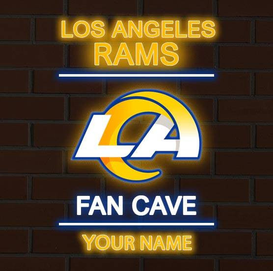 LIMITED EDITION - NEW CUSTOMIZED NFL22 LAR LOS ANGELES RAMS LED LIGHT WALL DECOR