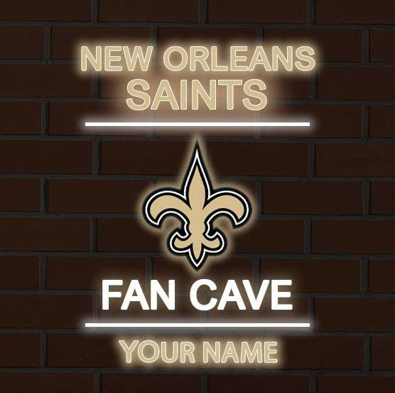 LIMITED EDITION - NEW CUSTOMIZED NFL24 NOS NEW ORLEANS SAINTS LED LIGHT WALL DECOR