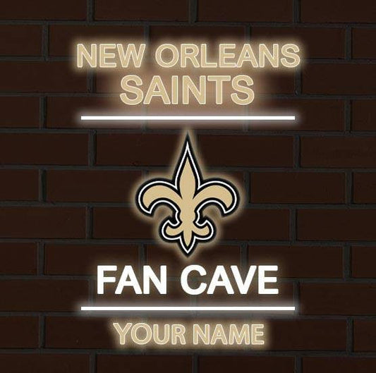 LIMITED EDITION - NEW CUSTOMIZED NFL24 NOS NEW ORLEANS SAINTS LED LIGHT WALL DECOR