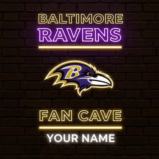 LIMITED EDITION - NEW CUSTOMIZED NFL28 BTR BALTIMORE RAVENS LED LIGHT WALL DECOR