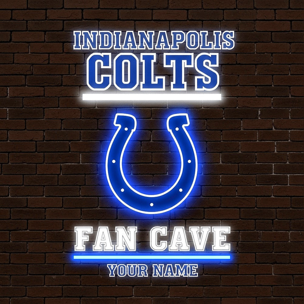LIMITED EDITION - NEW CUSTOMIZED NFL17 IDC INDIANAPOLIS COLTS LED LIGHT WALL DECOR
