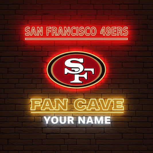LIMITED EDITION - NEW CUSTOMIZED NFL11 SF49 SAN FRANCISCO 49ERS LED LIGHT WALL DECOR
