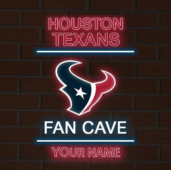 LIMITED EDITION - NEW CUSTOMIZED NFL15 HTT HOUSTON TEXANS LED LIGHT WALL DECOR
