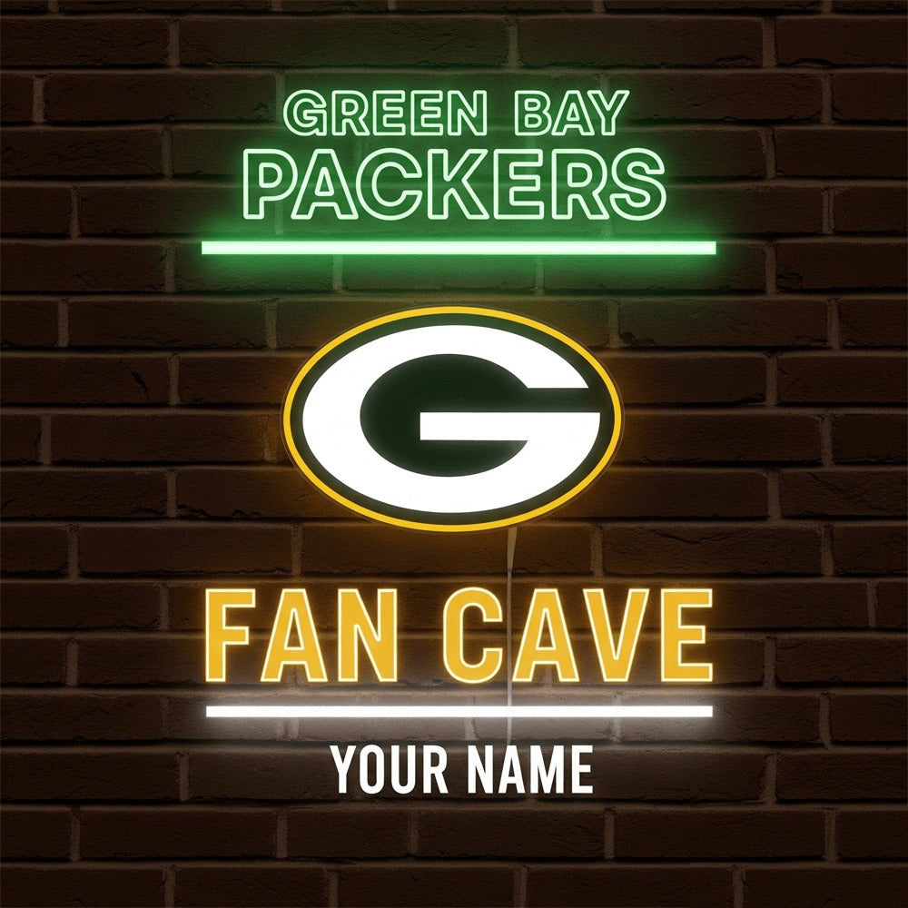 LIMITED EDITION - NEW CUSTOMIZED NFL08 GBP GREEN BAY PACKERS LED LIGHT WALL DECOR