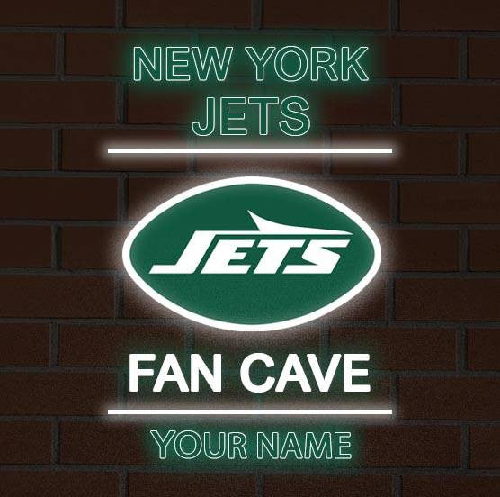LIMITED EDITION - NEW CUSTOMIZED NFL25 NYJ NEW YORK JETS LED LIGHT WALL DECOR