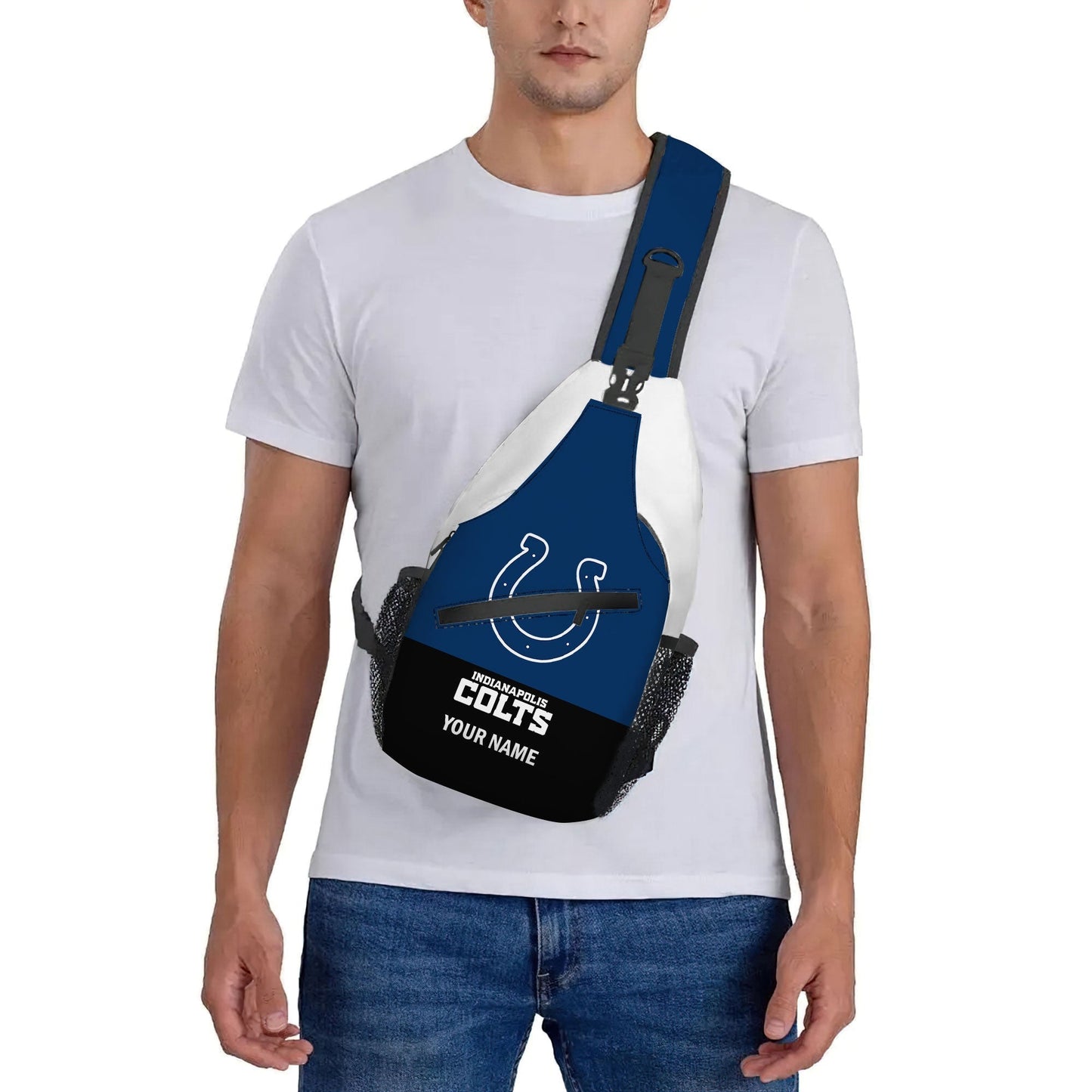 LIMITED EDITION - NEW CUSTOMIZED NFL17 IDC INDIANAPOLIS COLTS SLING BAG